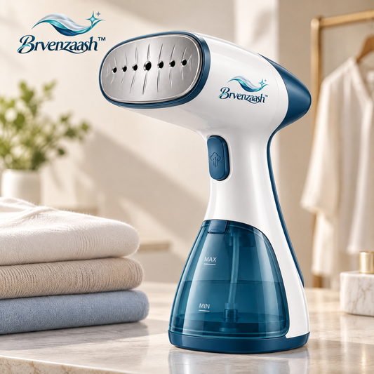 Brvenzaash™ Portable Garment Steamer – Handheld Clothes Steamer with Fast Heating, Wrinkle Removal & Travel-Friendly Design