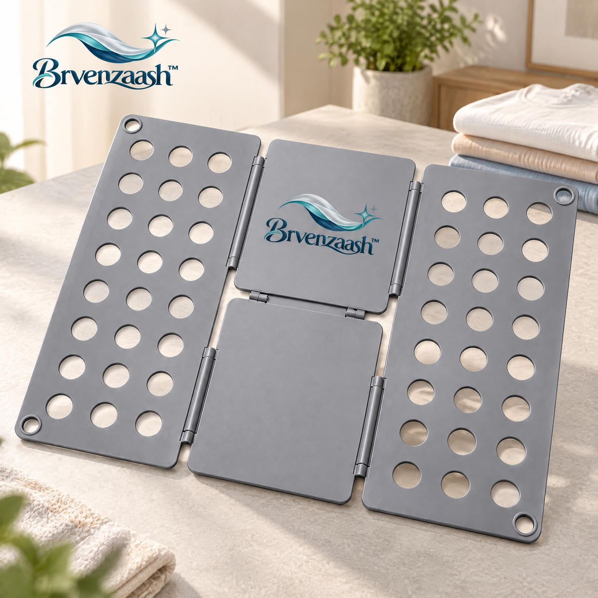 Brvenzaash™ Clothes Folding Board – Adjustable Laundry Folding Organizer for Shirts, T-Shirts, Sweaters & Everyday Clothing Storage