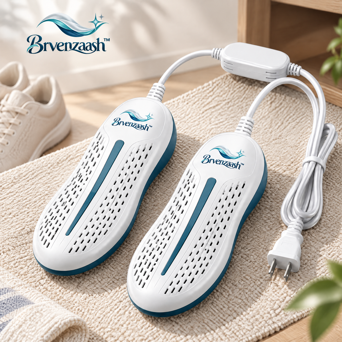 Brvenzaash™ Electric Shoe Dryer – Fast Drying Shoe Warmer with Odor Control for Sneakers, Boots & Everyday Footwear Care