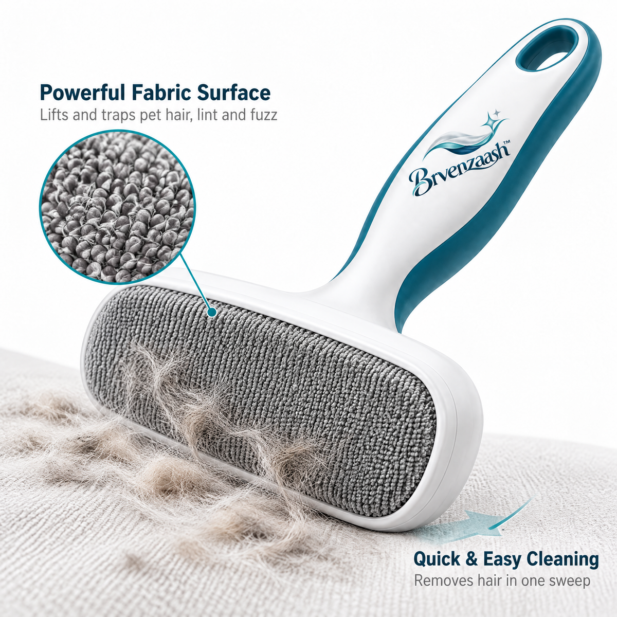 Brvenzaash™ Reusable Lint Remover Brush – Reusable Fabric & Pet Hair Remover for Clothes, Sofas, Bedding & Everyday Home Care