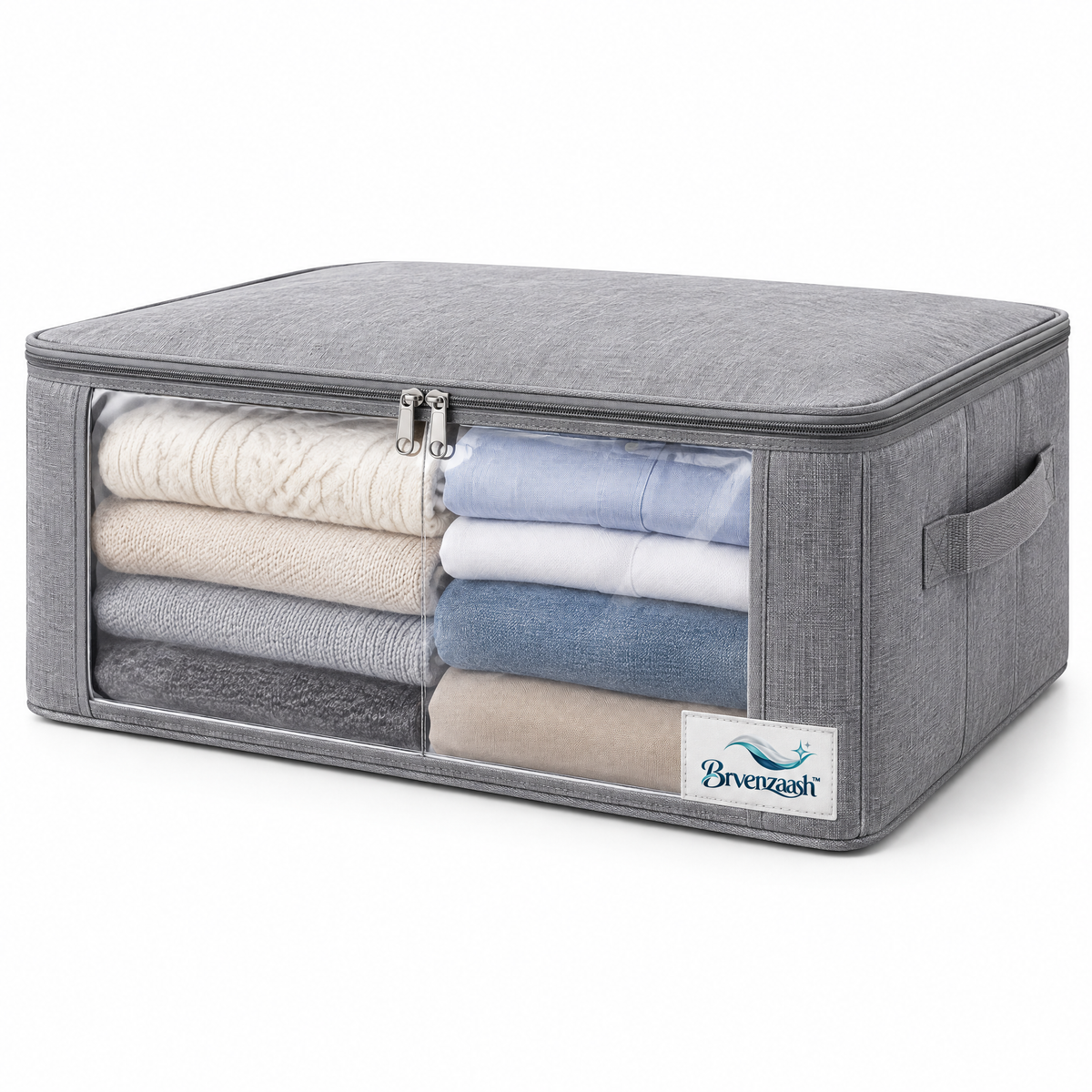 Brvenzaash™ Wardrobe Organizer Bags – Large Foldable Clothing Storage Boxes with Transparent Window for Closet Organization