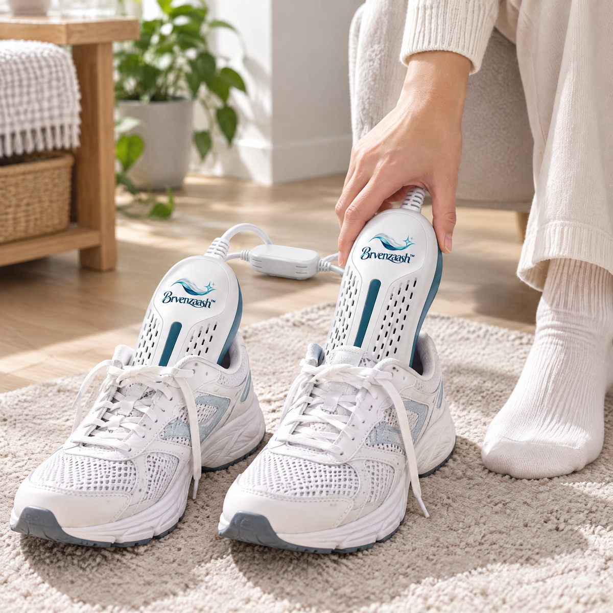 Brvenzaash™ Electric Shoe Dryer – Fast Drying Shoe Warmer with Odor Control for Sneakers, Boots & Everyday Footwear Care