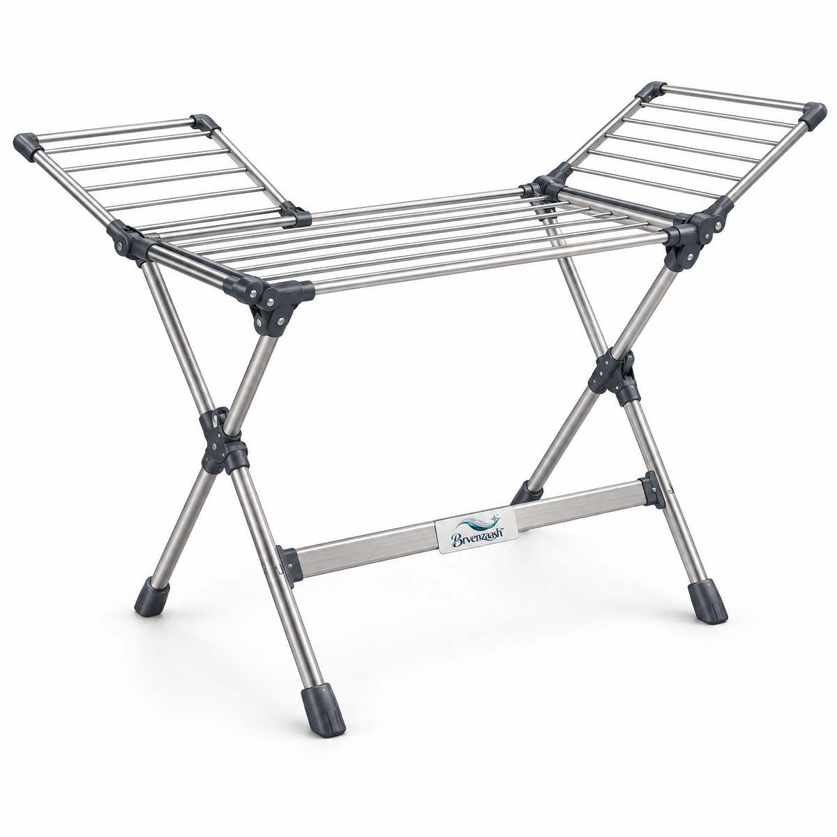 Brvenzaash™ Foldable Clothes Drying Rack – Adjustable Laundry Stand with Multi-Rod Design & Space-Saving Storage