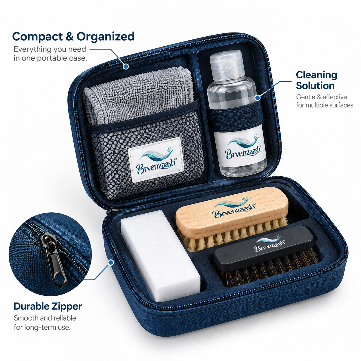 Brvenzaash™ Shoe Cleaning Kit – Complete Sneaker Care Set for Deep Cleaning & Restoration