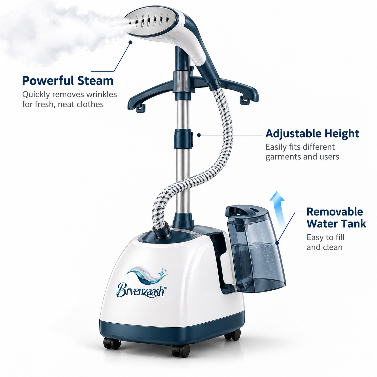 Brvenzaash™ Fabric Freshener Spray – Standing Garment Steamer for Wrinkle Removal & Clothing Refresh